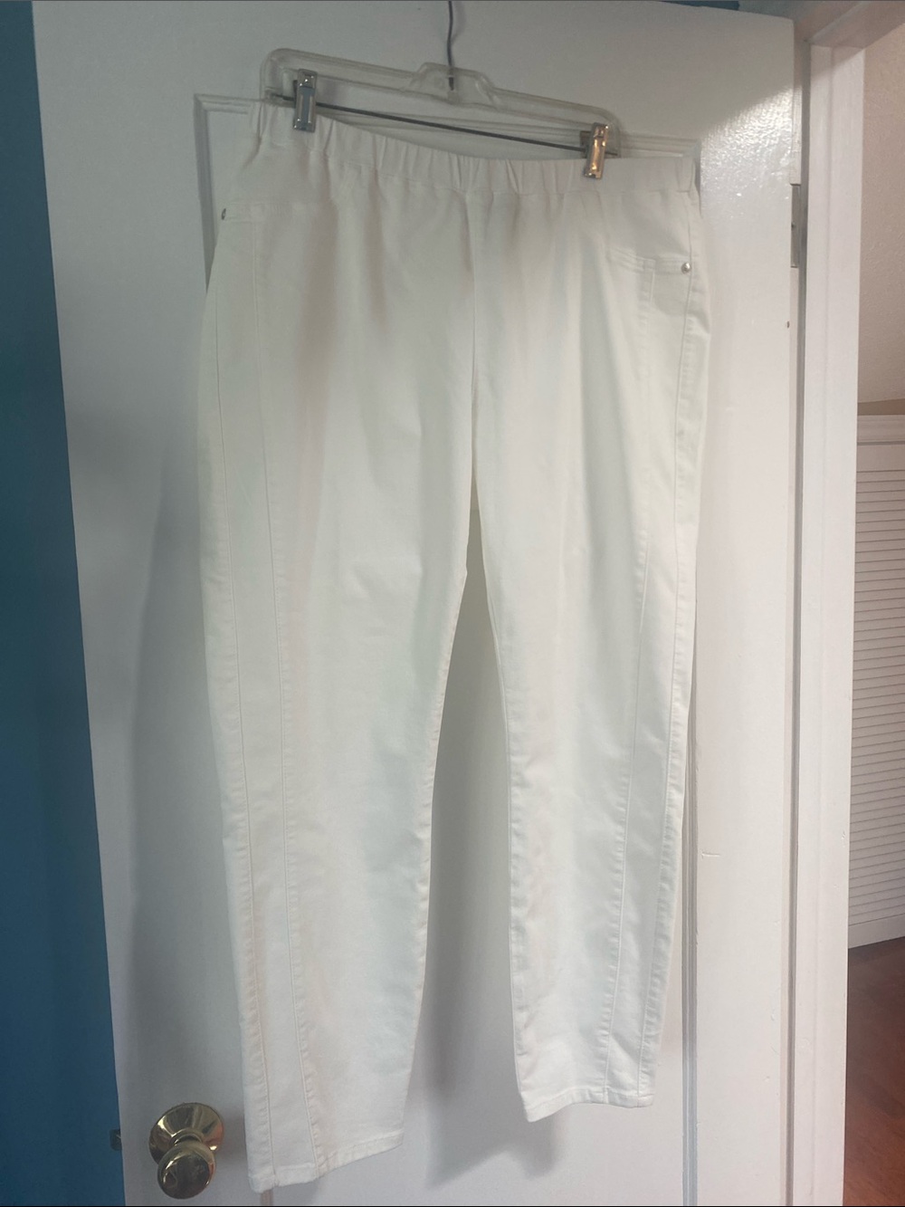 Monari White Stretch pants Comfortable Everyday Fit